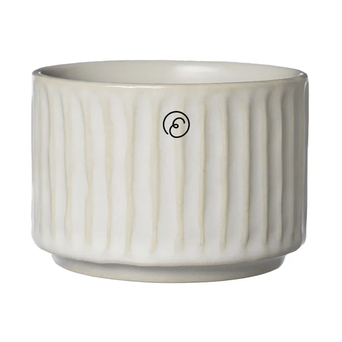 Ernst bowl ribbed Ø7.5 cm, Natural white ERNST