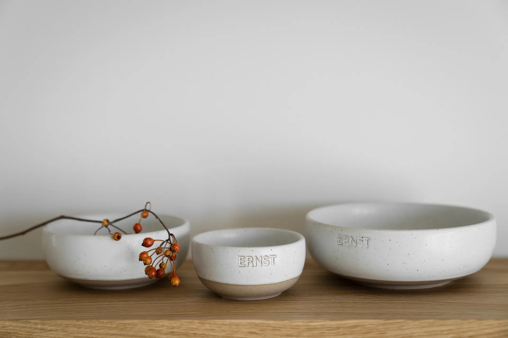 Ernst bowl, White-natural base, Ø11 cm ERNST