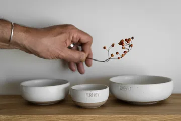 Ernst bowl - White-natural base, Ø8 cm - ERNST