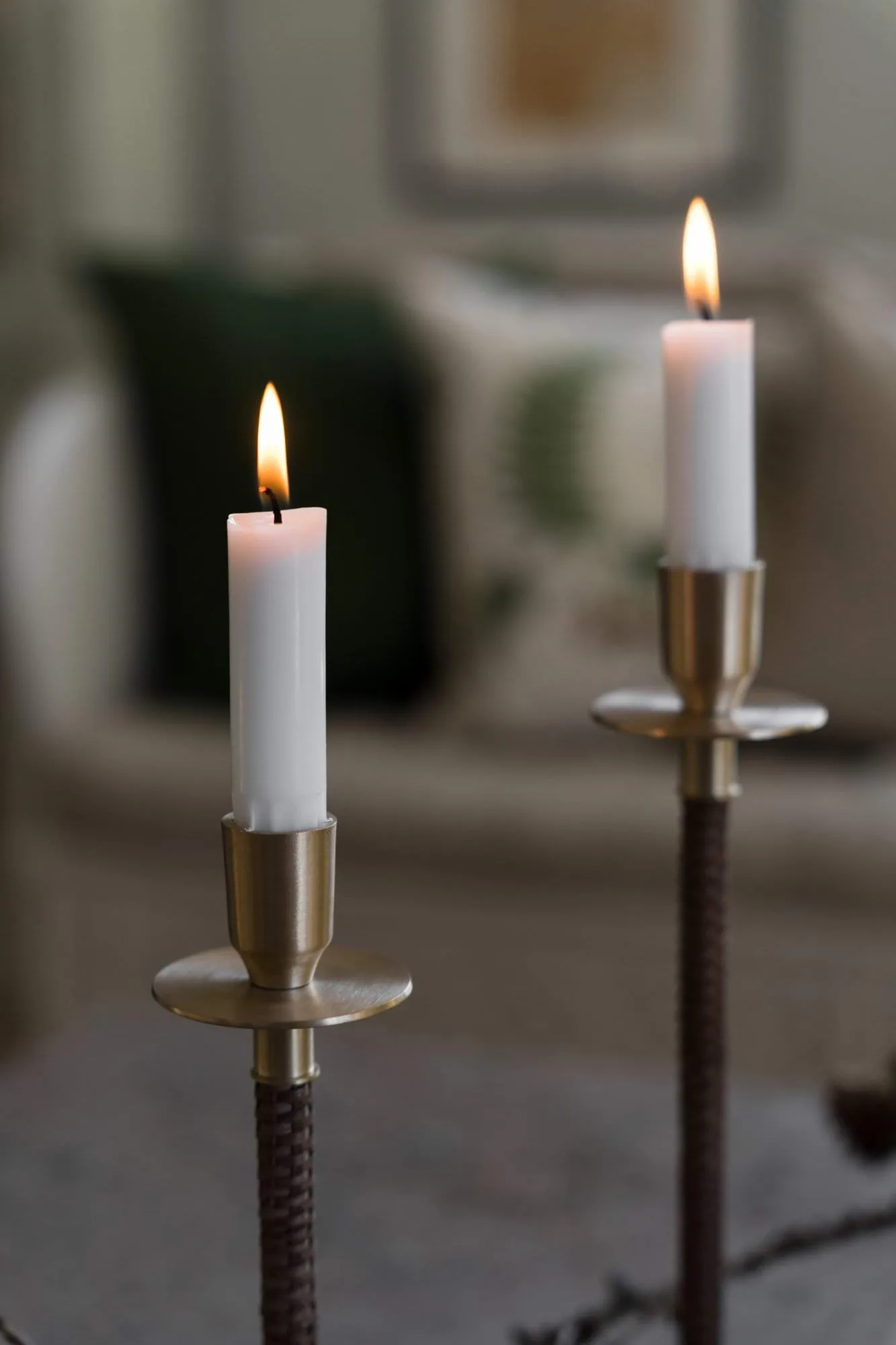 Ernst braided candleholder, Brass, Ø8x30 cm ERNST