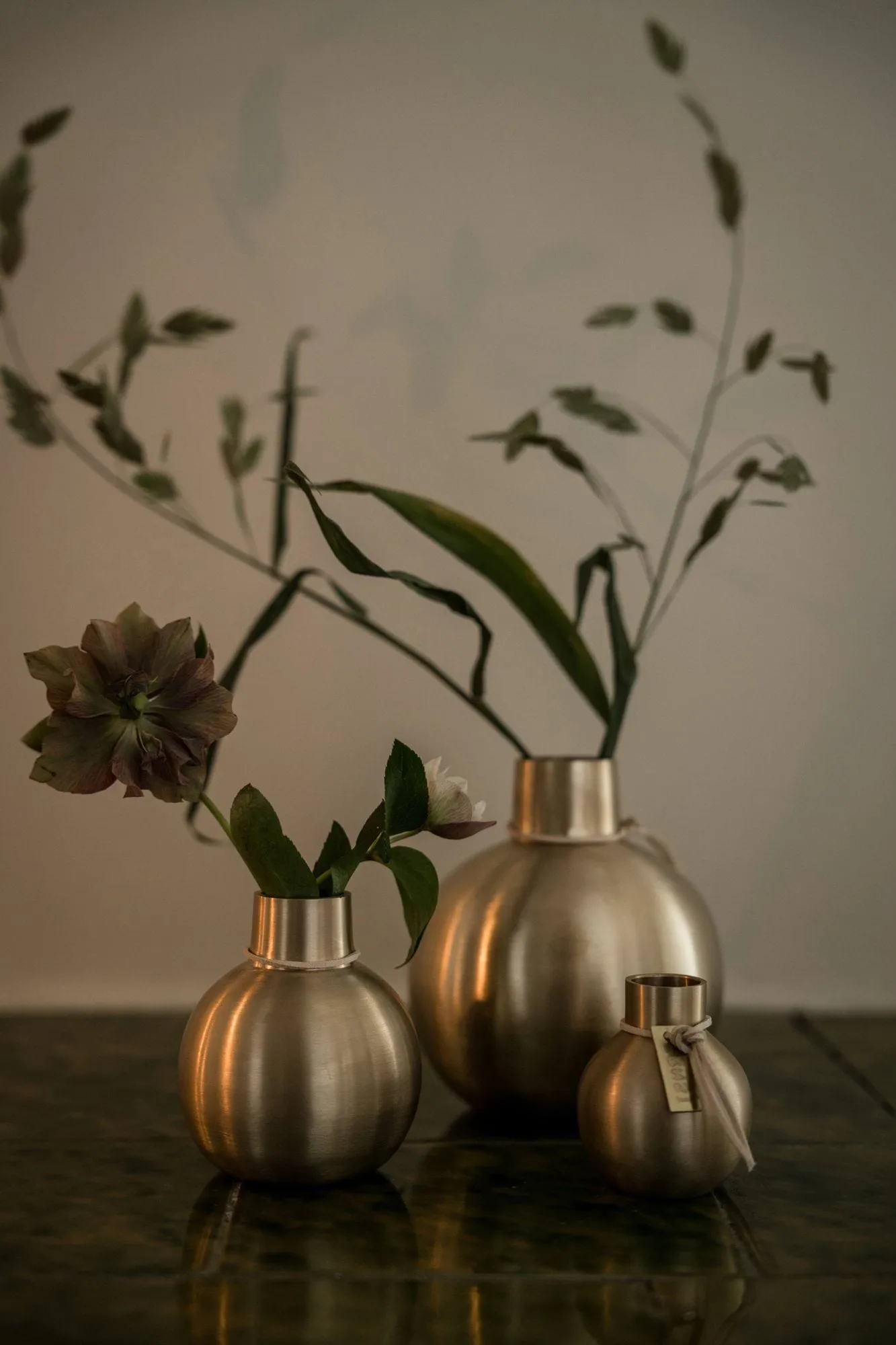 Ernst brass vase, Ø7.5x9.5 cm ERNST