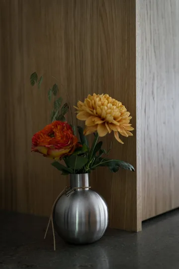 Ernst brushed steel vase - Ø11x13 cm - ERNST