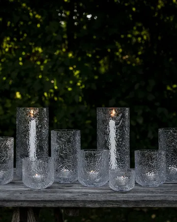 Ernst candle holder for taper candles patterned - Ø11x25 cm - ERNST