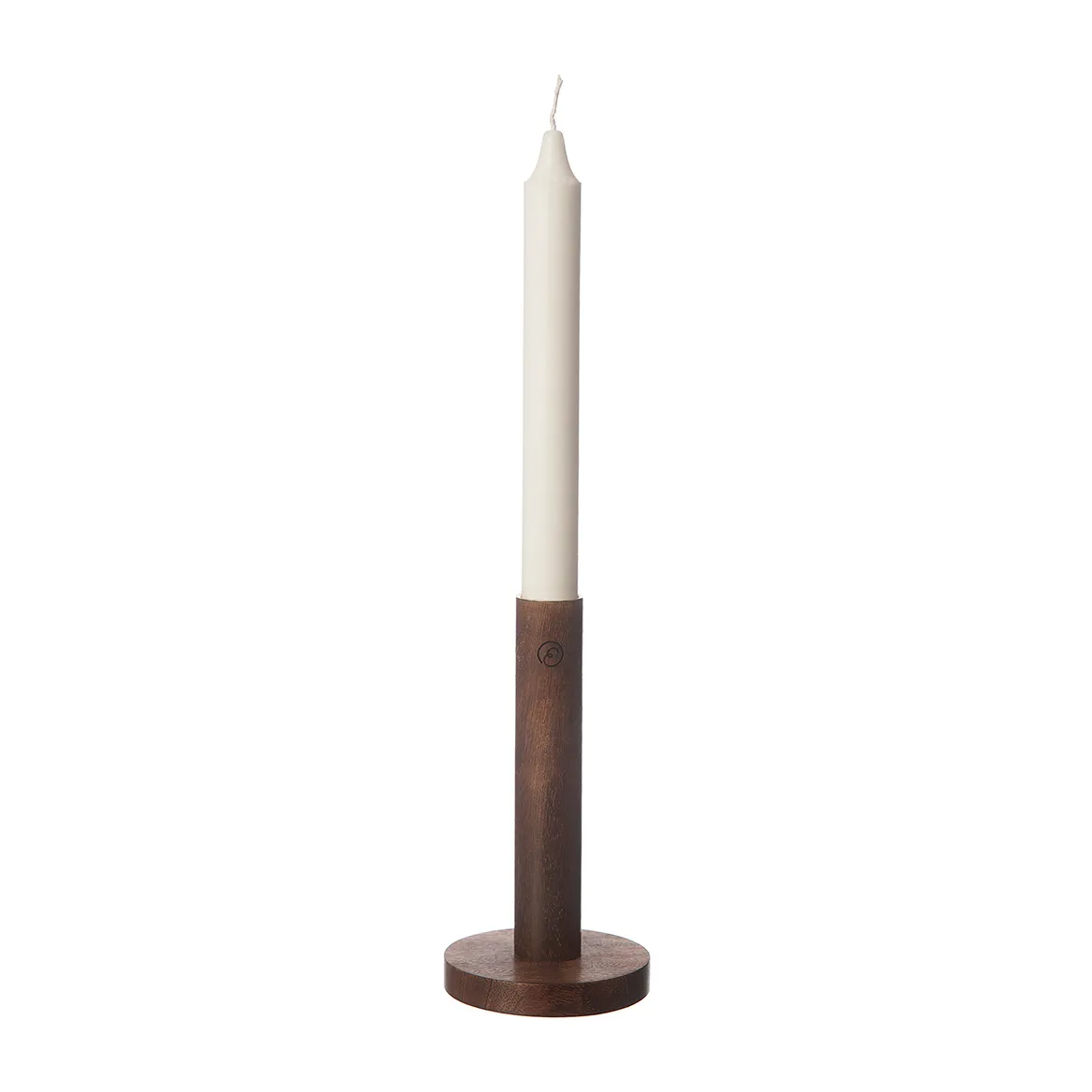 Ernst candle sticks made of wood 15 cm, Dark brown ERNST