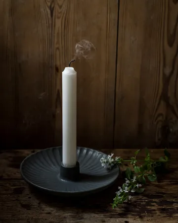 Ernst candle tray-candlestick - Petrol - ERNST