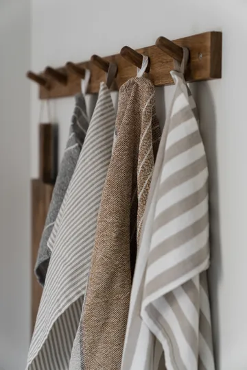 Ernst kitchen towel thin stripes 47x70 cm - Beige-white stripe - ERNST