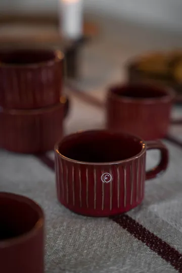 Ernst mulled wine mug ribbed small 10 cl - Red - ERNST