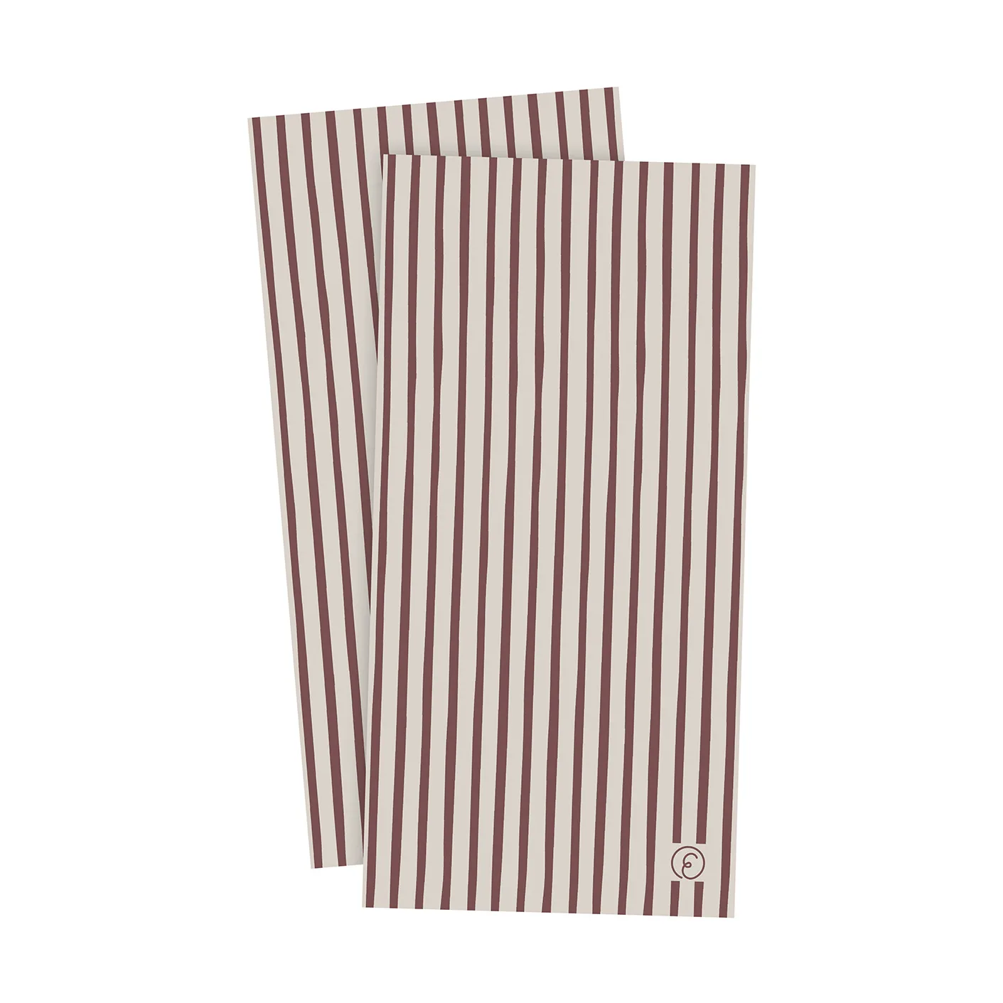 Ernst napkin striped 10x20 cm 20-pack, Red-light gray ERNST
