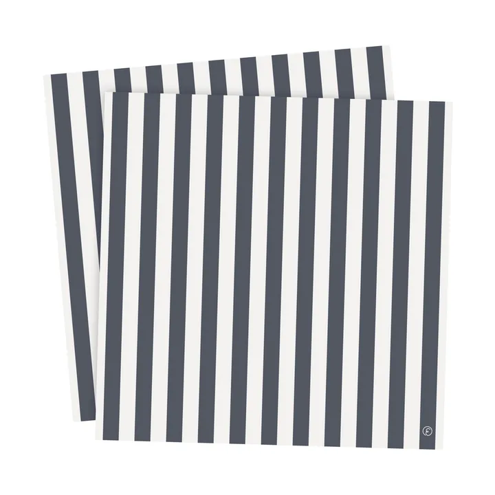 Ernst napkin striped 33x33 cm 20-pack - Blue-white - ERNST