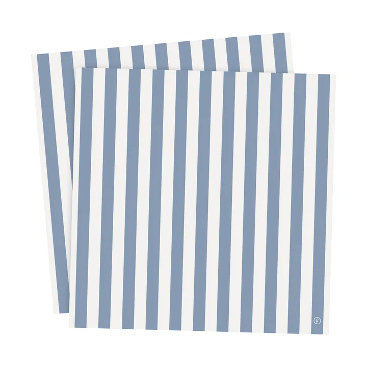 Ernst napkin striped 33x33 cm 20-pack - Light blue-white - ERNST