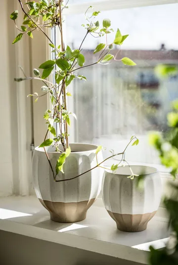 Ernst plant pot - White-natural, Ø14x14 cm - ERNST