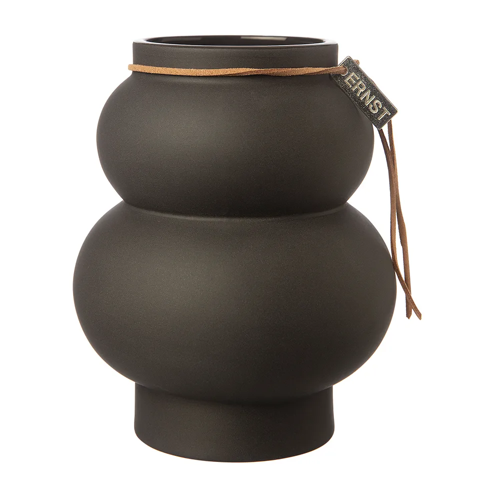 Ernst stoneare vase curve 21.5 cm, Dark grey ERNST