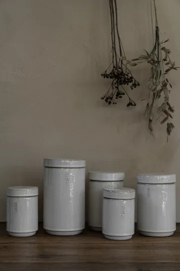Ernst storage jar with lid 15.5 cm - Natural white - ERNST