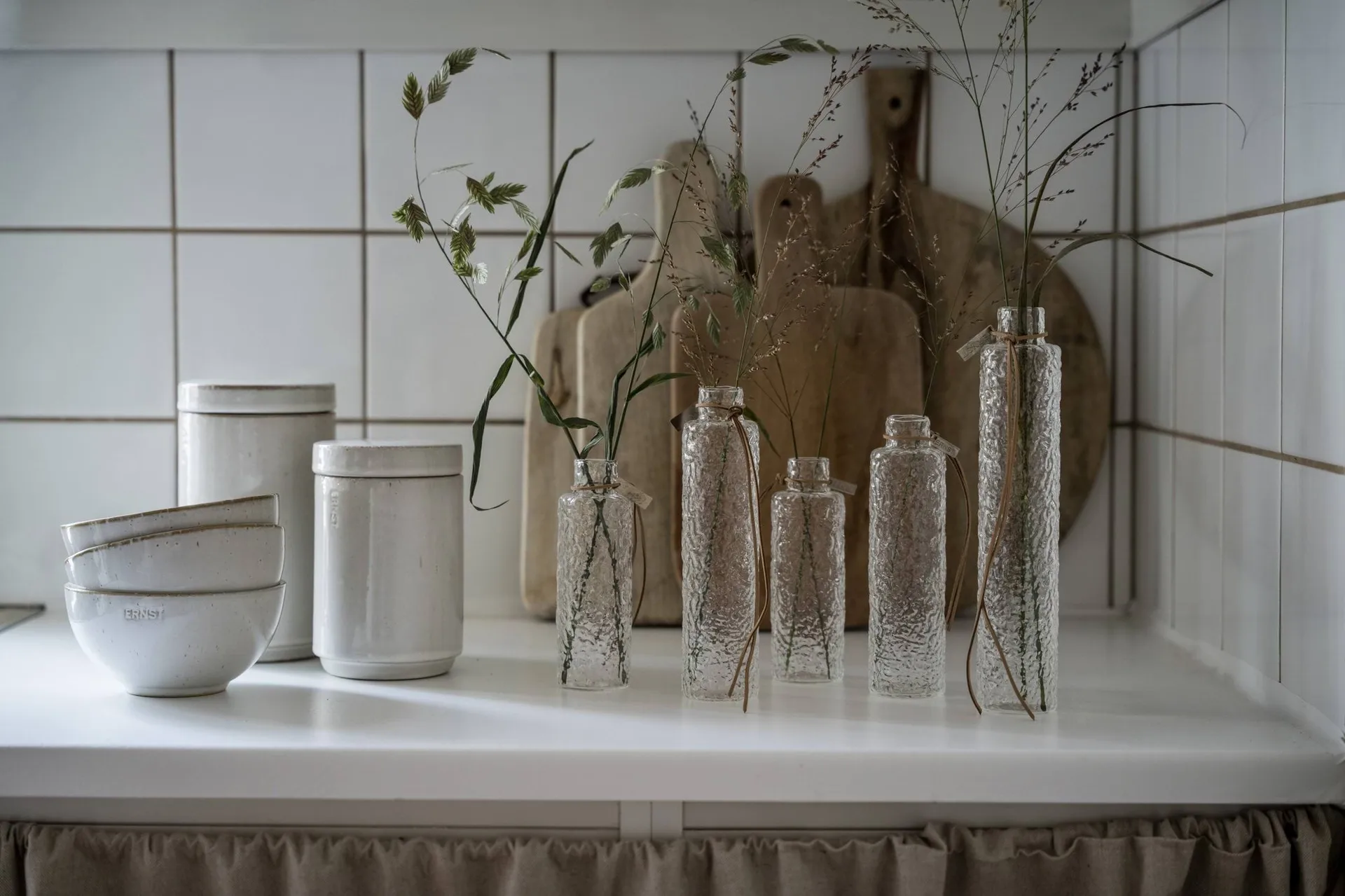 Ernst structure glass vase clear, Ø5x15 cm ERNST