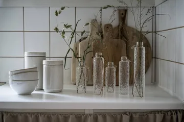 Ernst structure glass vase clear - Ø5x20 cm - ERNST