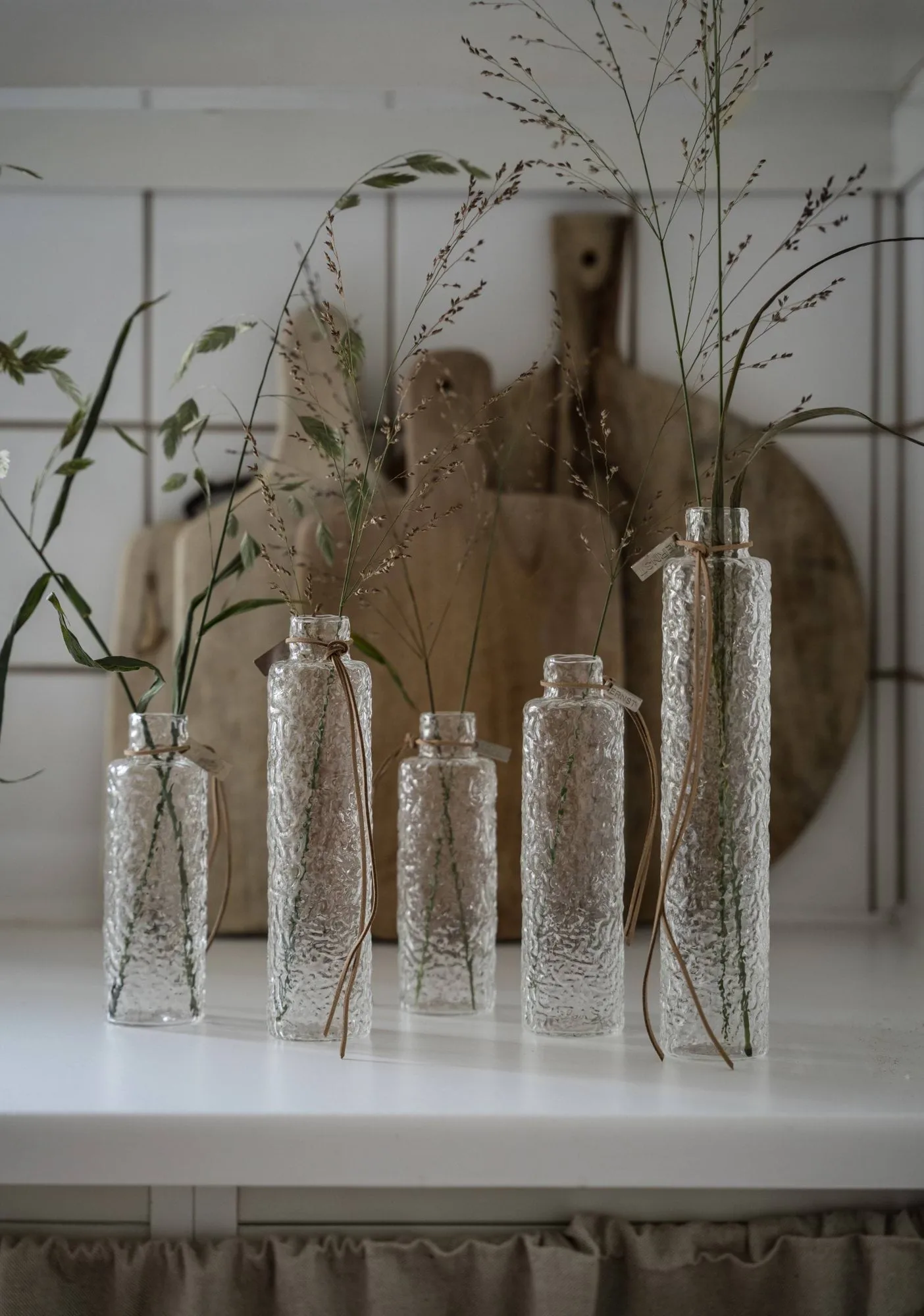 Ernst structure glass vase clear, Ø5x25 cm ERNST