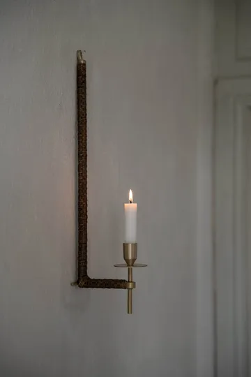 Ernst wall candle holder woven - Brass, 47 cm - ERNST