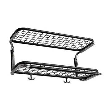 Classic 650 hat shelf - Black/chrome, 2 levels, 50 cm - Essem Design