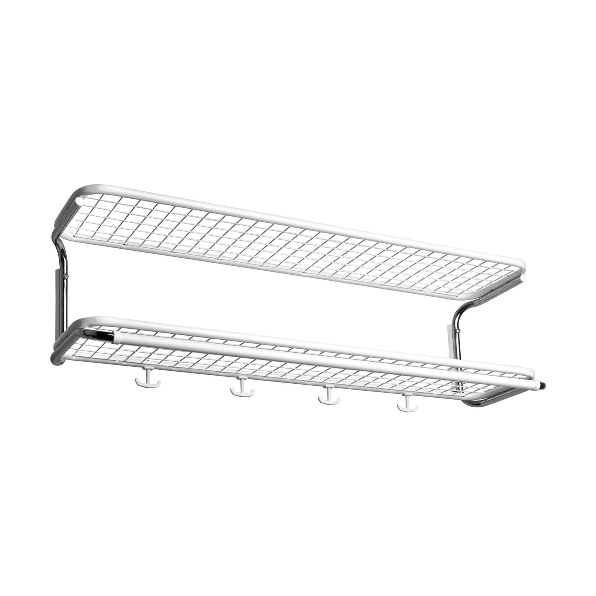 Classic 650 hat shelf, White/chrome, 2 levels, 100 cm Essem Design