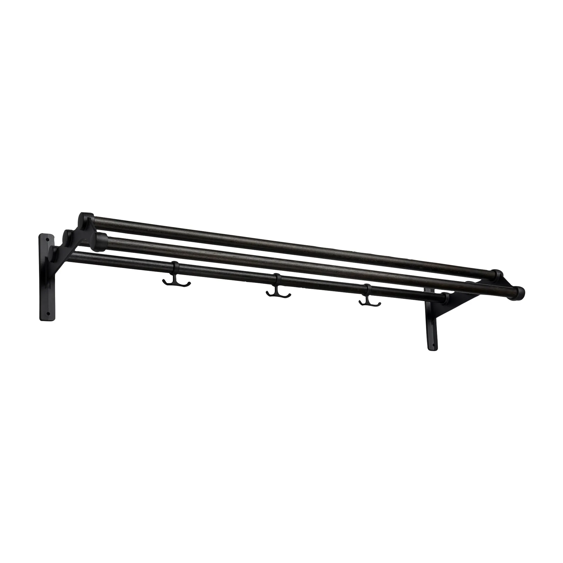Nostalgi 291 hat shelf 100 cm, Black oiled oak-black Essem Design