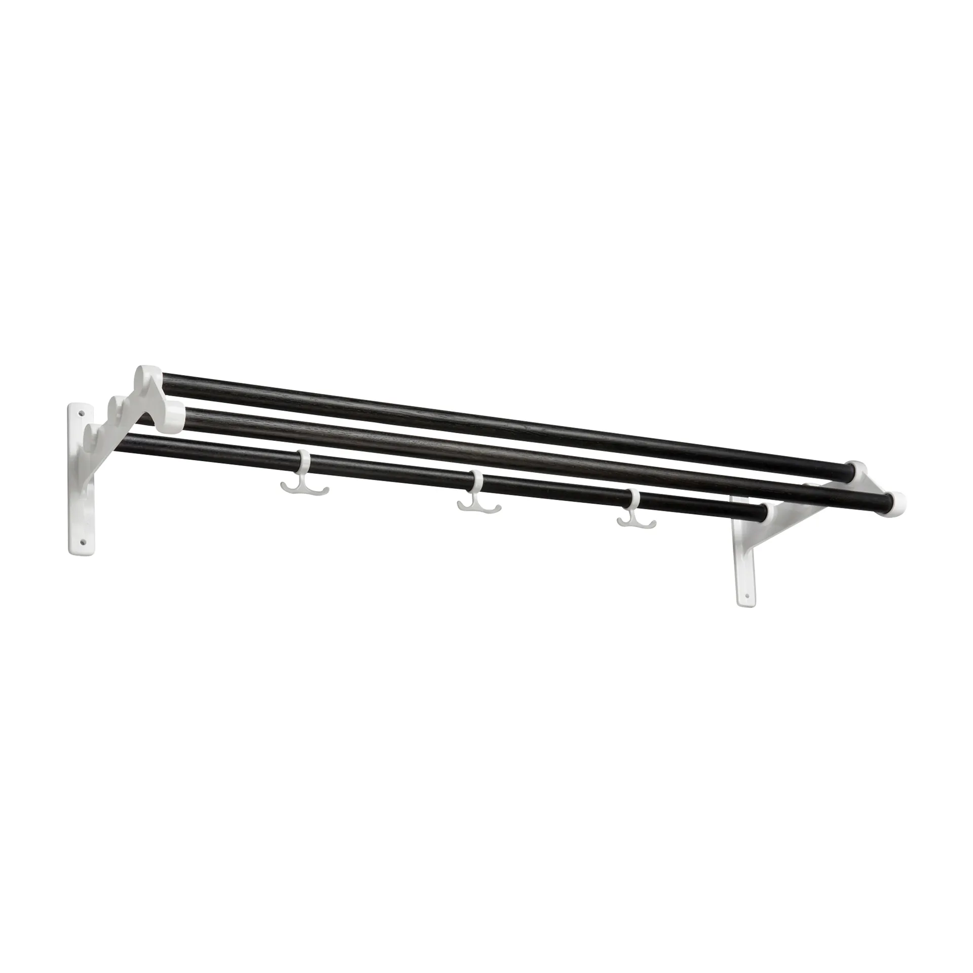 Nostalgi 291 hat shelf 100 cm, Black oiled oak-white Essem Design