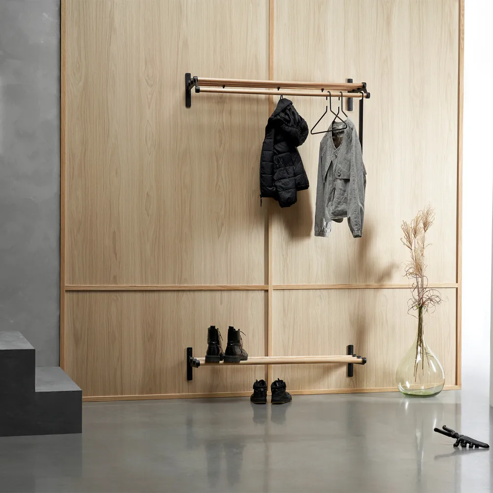 Nostalgi 291 hat shelf, Brass, white  Essem Design