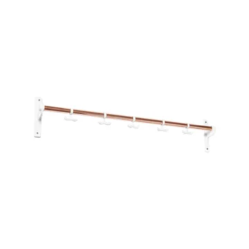 Nostalgi Hook rack - Copper, white stand - Essem Design