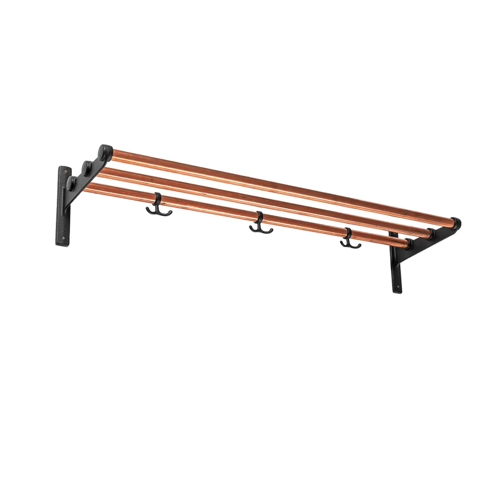 Nostalgi Shoe or hat shelf, Copper, black stand Essem Design