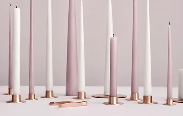 ester & erik candle plate Ø12 cm matte - Rosé gold - ester & erik
