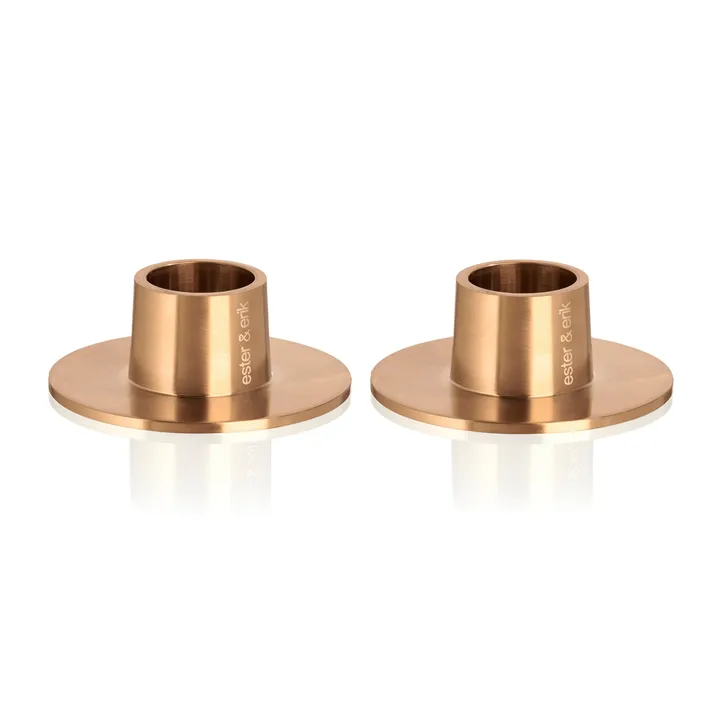 ester & erik candle sticks matte 2-pack - Rosé gold - ester & erik