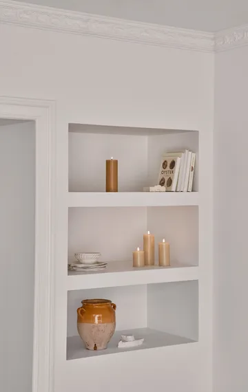 ester & erik pillar candle LED - 14 Pale ginger, 10 cm - ester & erik
