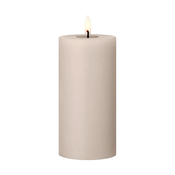 ester & erik pillar candle LED - 22 Linen Grey, 15 cm - ester & erik