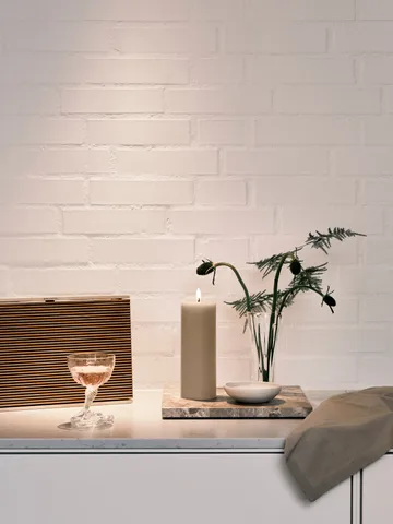ester & erik pillar candle LED - 22 Linen Grey, 20 cm - ester & erik