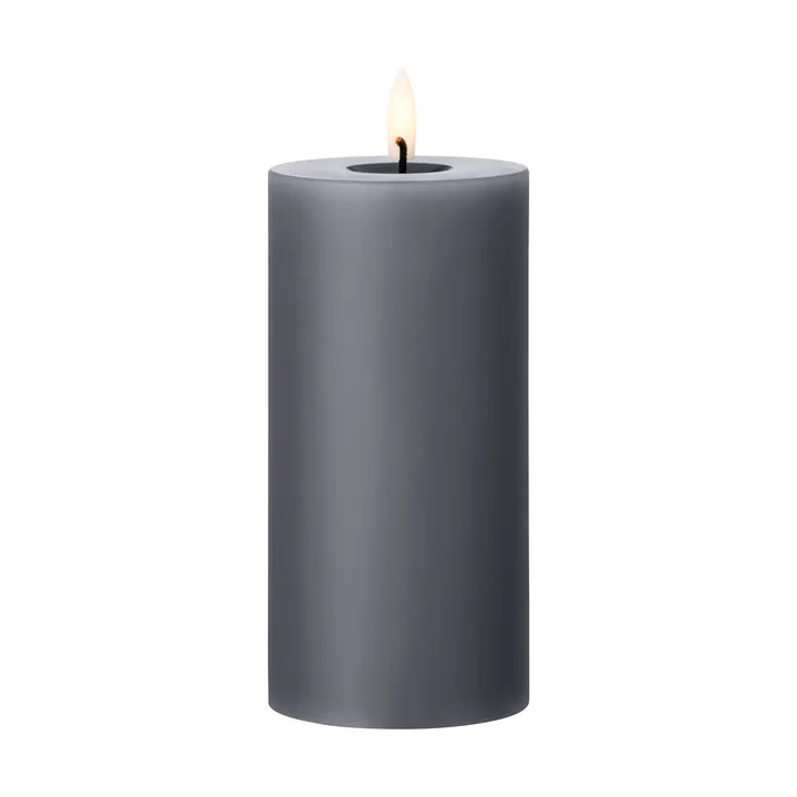 ester & erik pillar candle LED - 74 Dark Slate, 15 cm - ester & erik