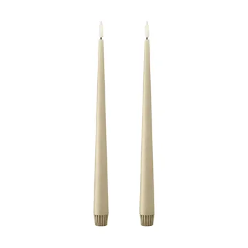 ester & erik taper candle LED 2-pack - 14 Pale ginger , 30 cm - ester & erik