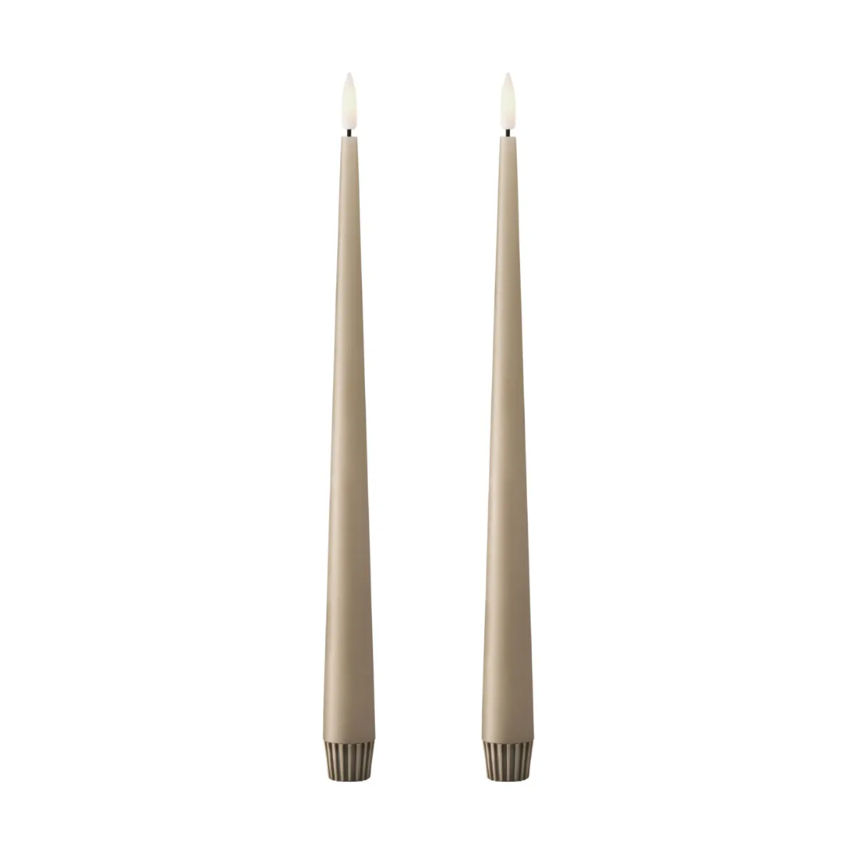 ester & erik taper candle LED 2-pack, 18 Nougat note , 30 cm ester & erik