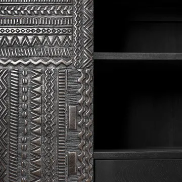 Ancestors Tabwa cabinet - Teak 3 doors-2 drawers 126x180 - Ethnicraft