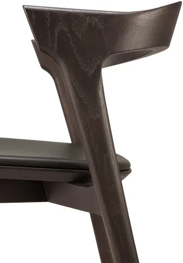 Bok chair with leather seat - Brown-stained oak-brown leather - Ethnicraft