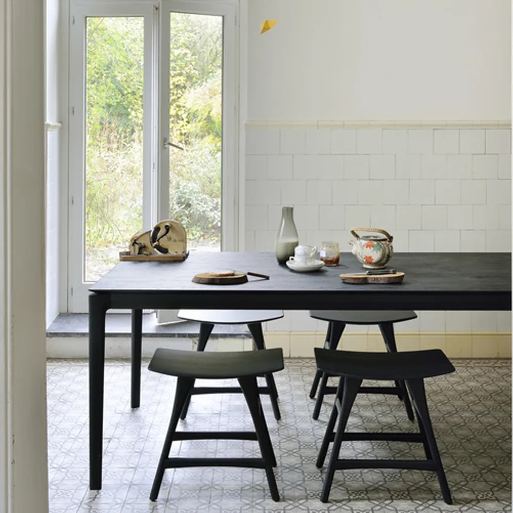 Bok dining table 200x95 cm, Black stained oak Ethnicraft