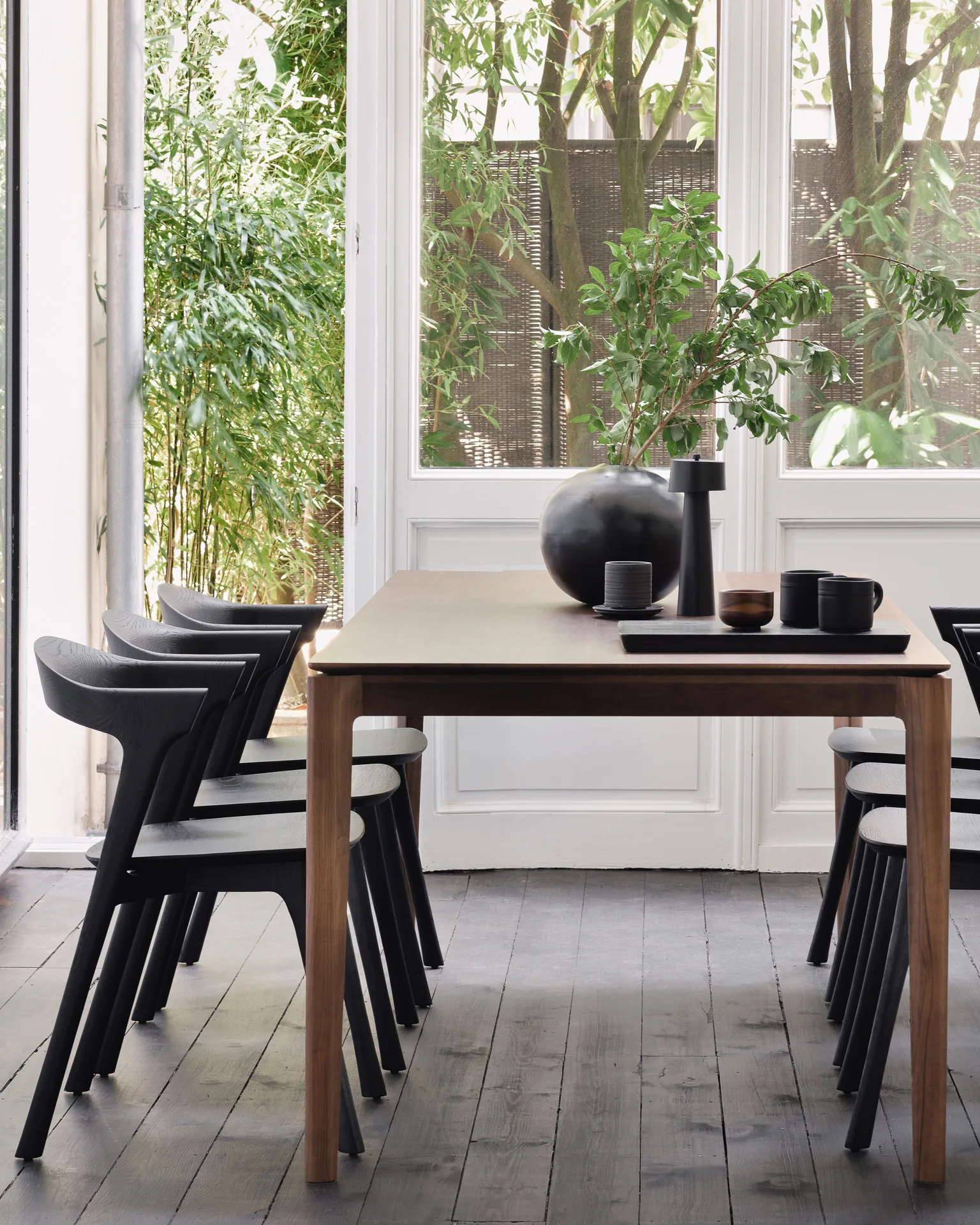 Bok dining table 240x100 cm, Lacquered teak brown Ethnicraft