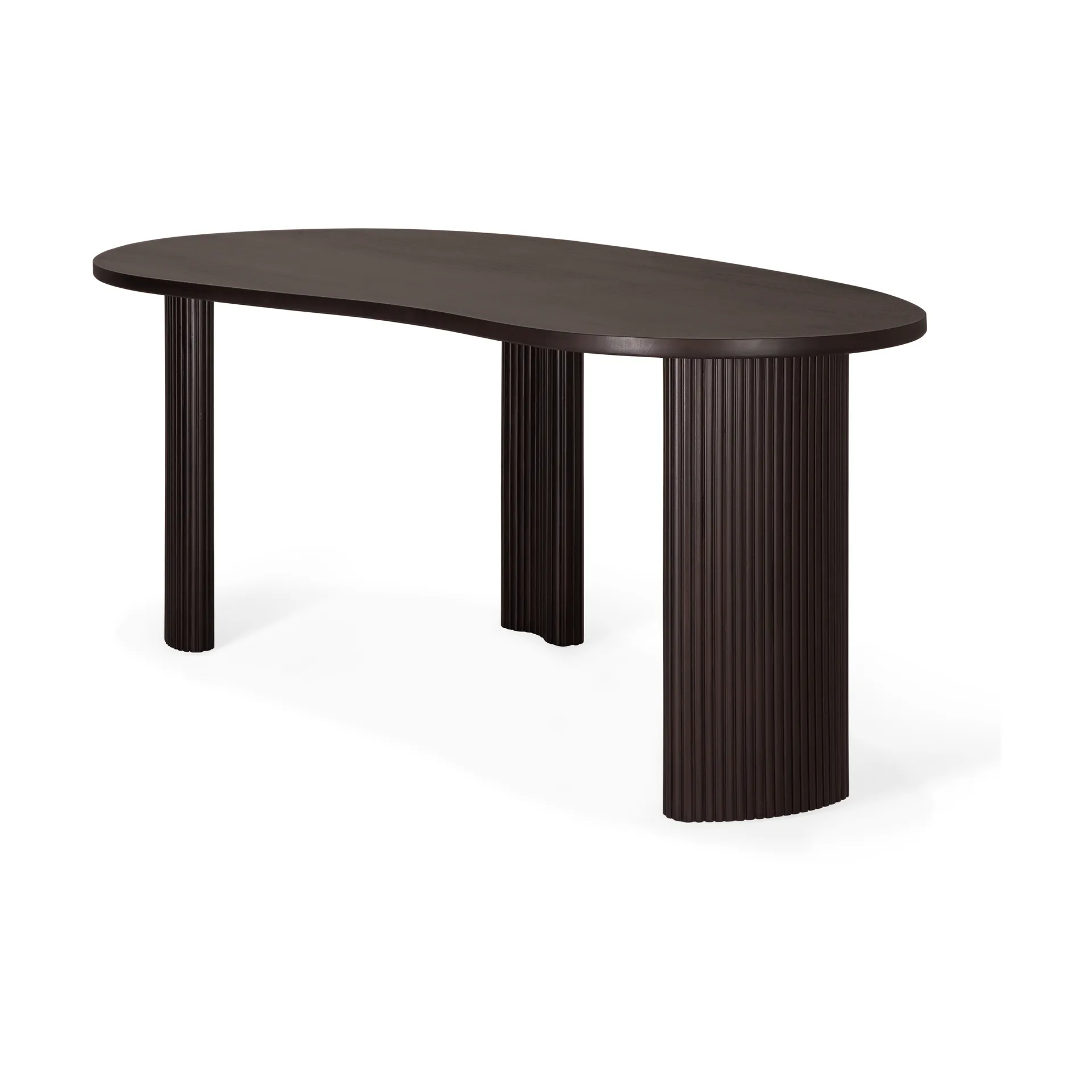 Boomerang desk, Dark brown mahogany, 200x100x76 cm Ethnicraft