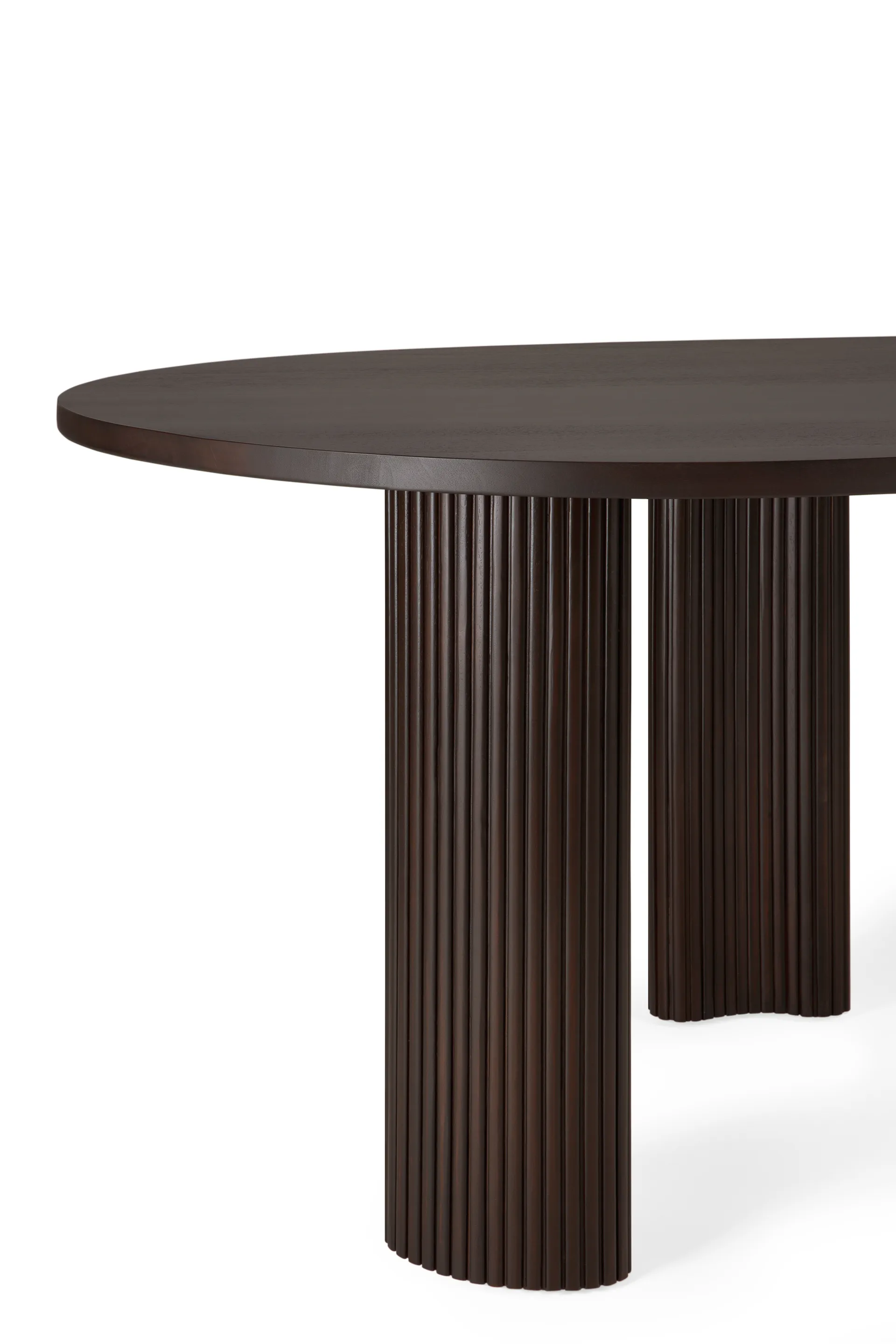 Boomerang desk, Dark brown mahogany, 200x100x76 cm Ethnicraft