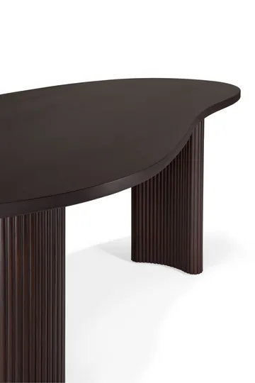 Boomerang desk - Dark brown mahogany, 200x100x76 cm - Ethnicraft