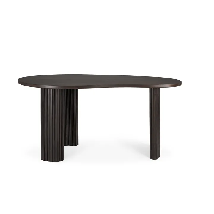 Boomerang desk - Dark brown stained mahogany,160x83x76 cm - Ethnicraft
