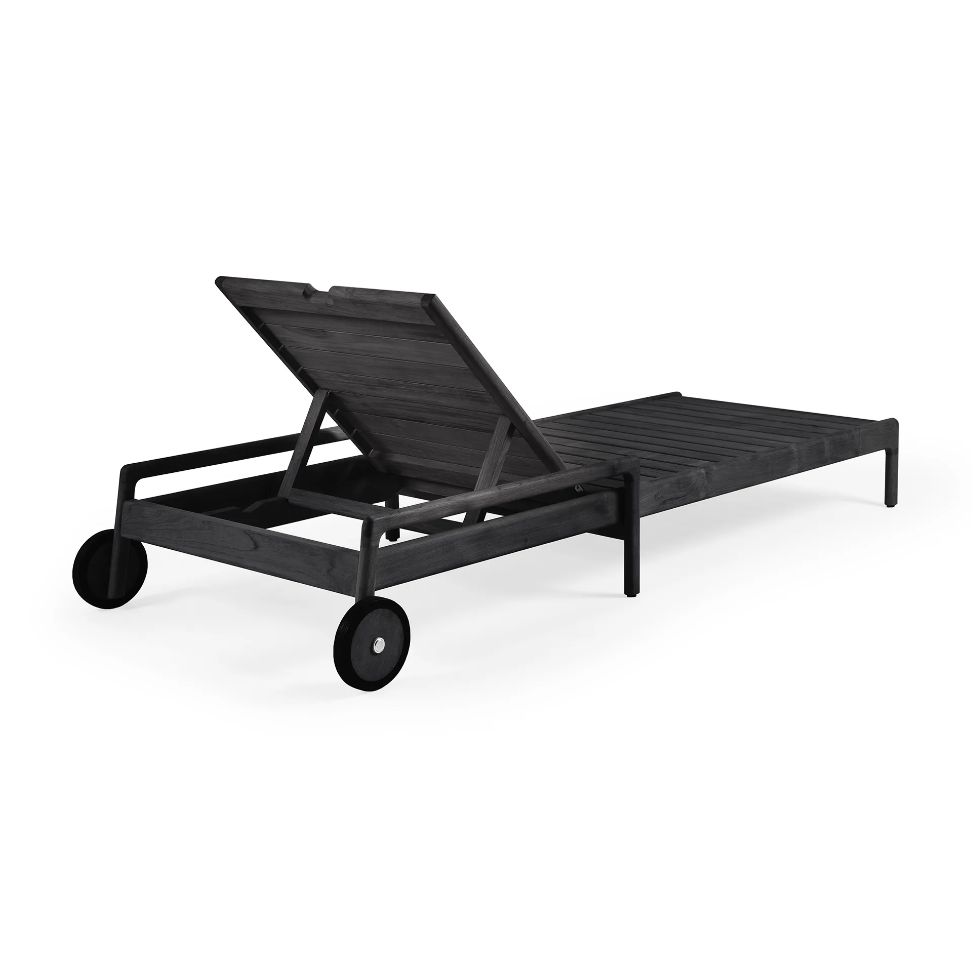 Jack outdoor sunbed black stained teak, Excl. cushion Ethnicraft