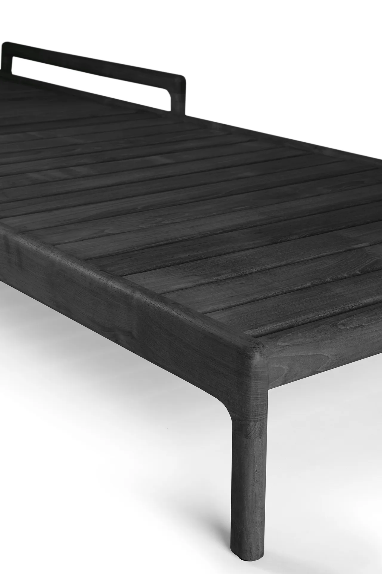 Jack outdoor sunbed black stained teak, Excl. cushion Ethnicraft