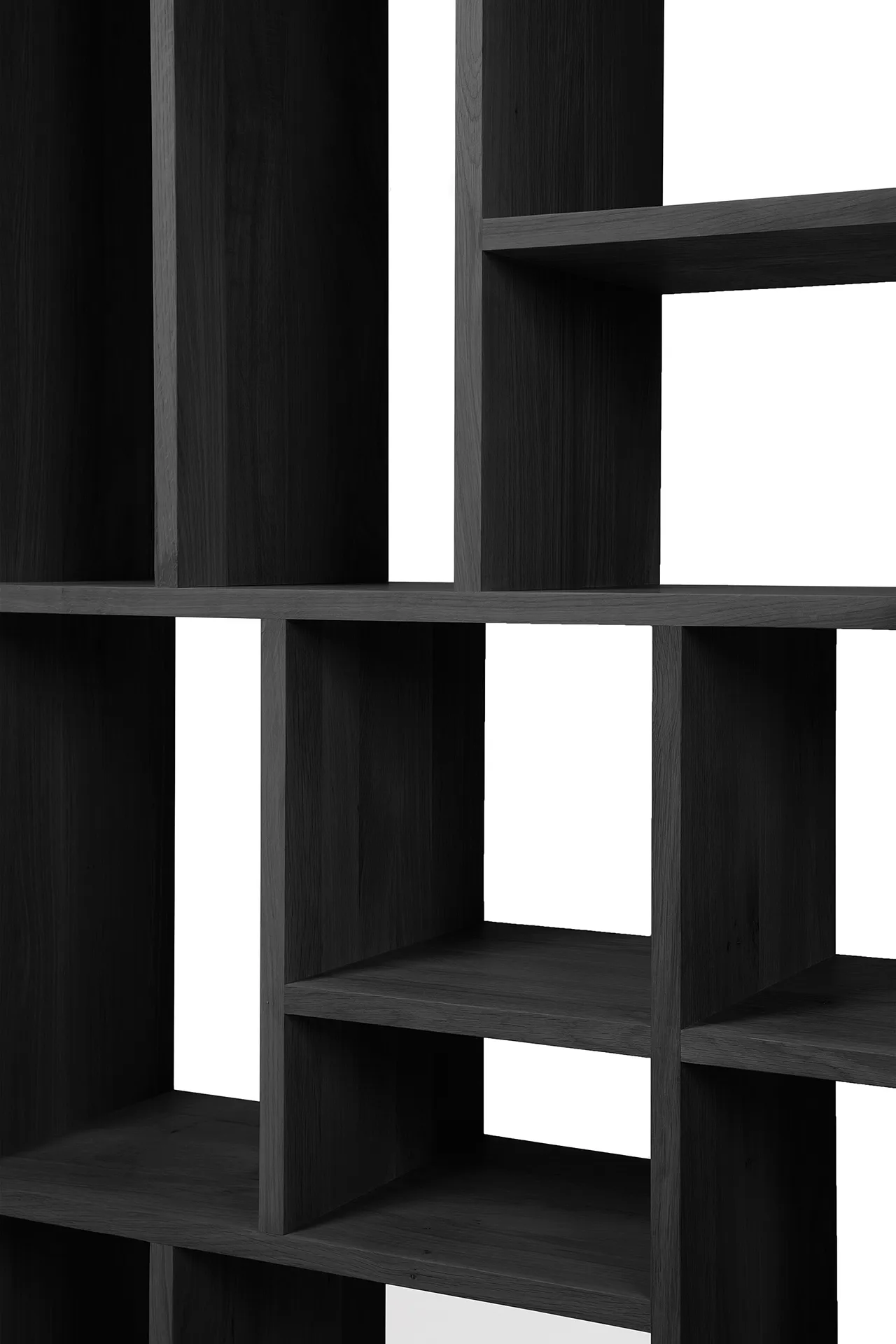 M Rack bookshelf large, Black oak Ethnicraft