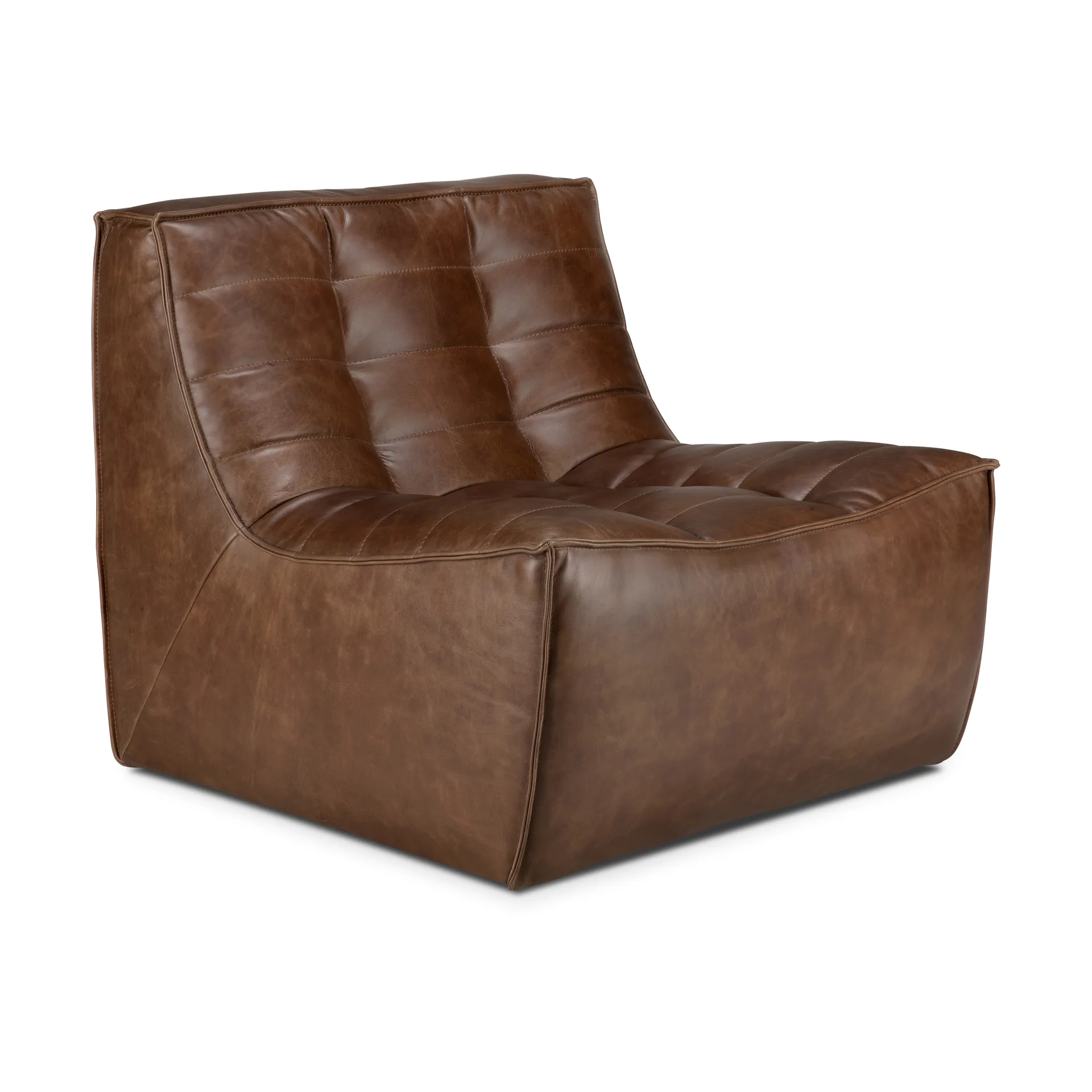 N701 armchair, Leather Chestnut Ethnicraft