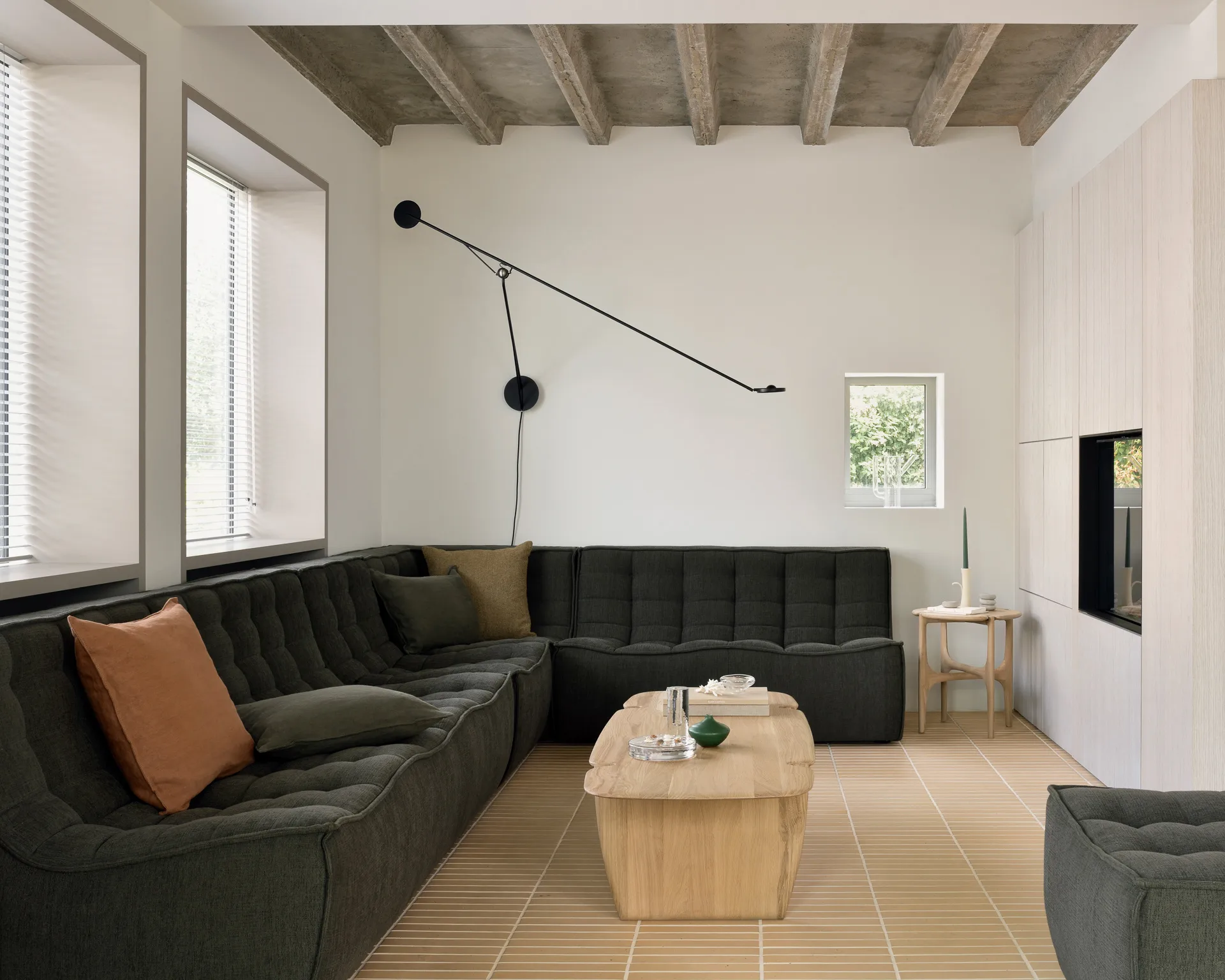N701 armchair, Moss Eco fabric Ethnicraft
