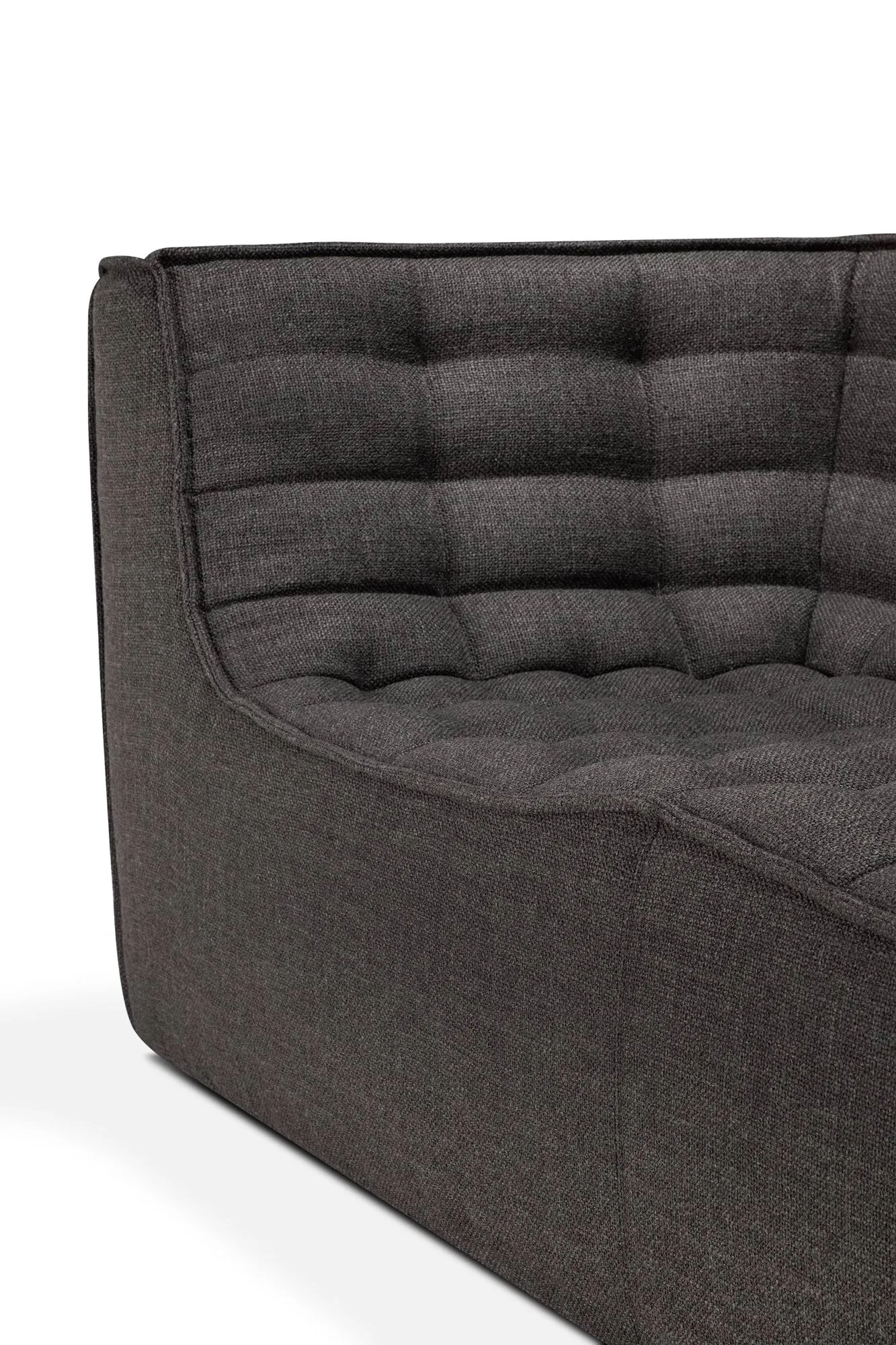 N701 sofa 2-seater, Dark grey, with armrests Ethnicraft